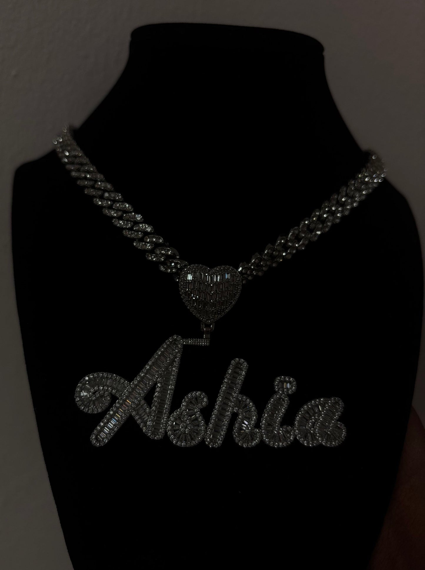 Custom Name Pendant with Infinity Cuban Chain Necklace Personalized Jewelry