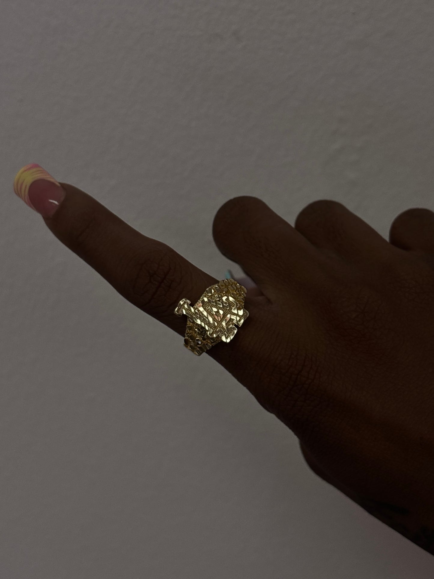 14k gold plated LA ring