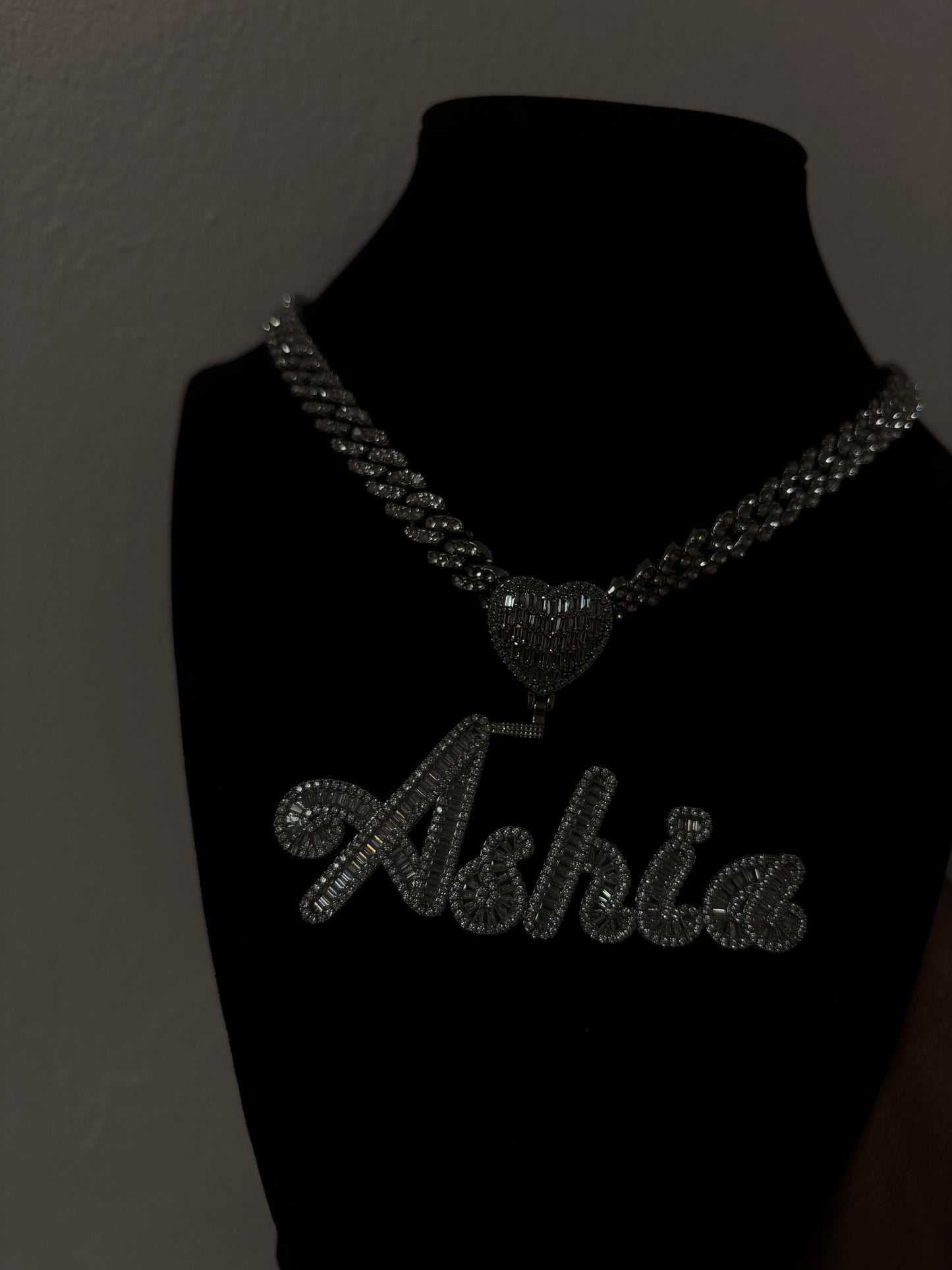Custom Name Pendant with Infinity Cuban Chain Necklace Personalized Jewelry
