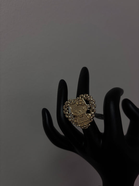 18k hello kitty heart ring