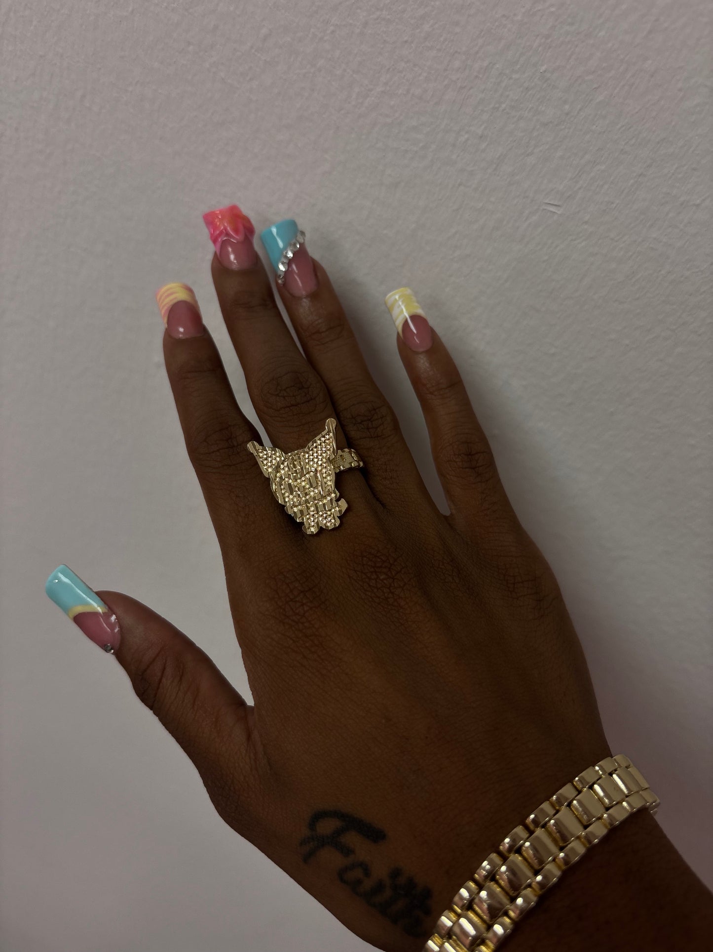 18k gold plated ring