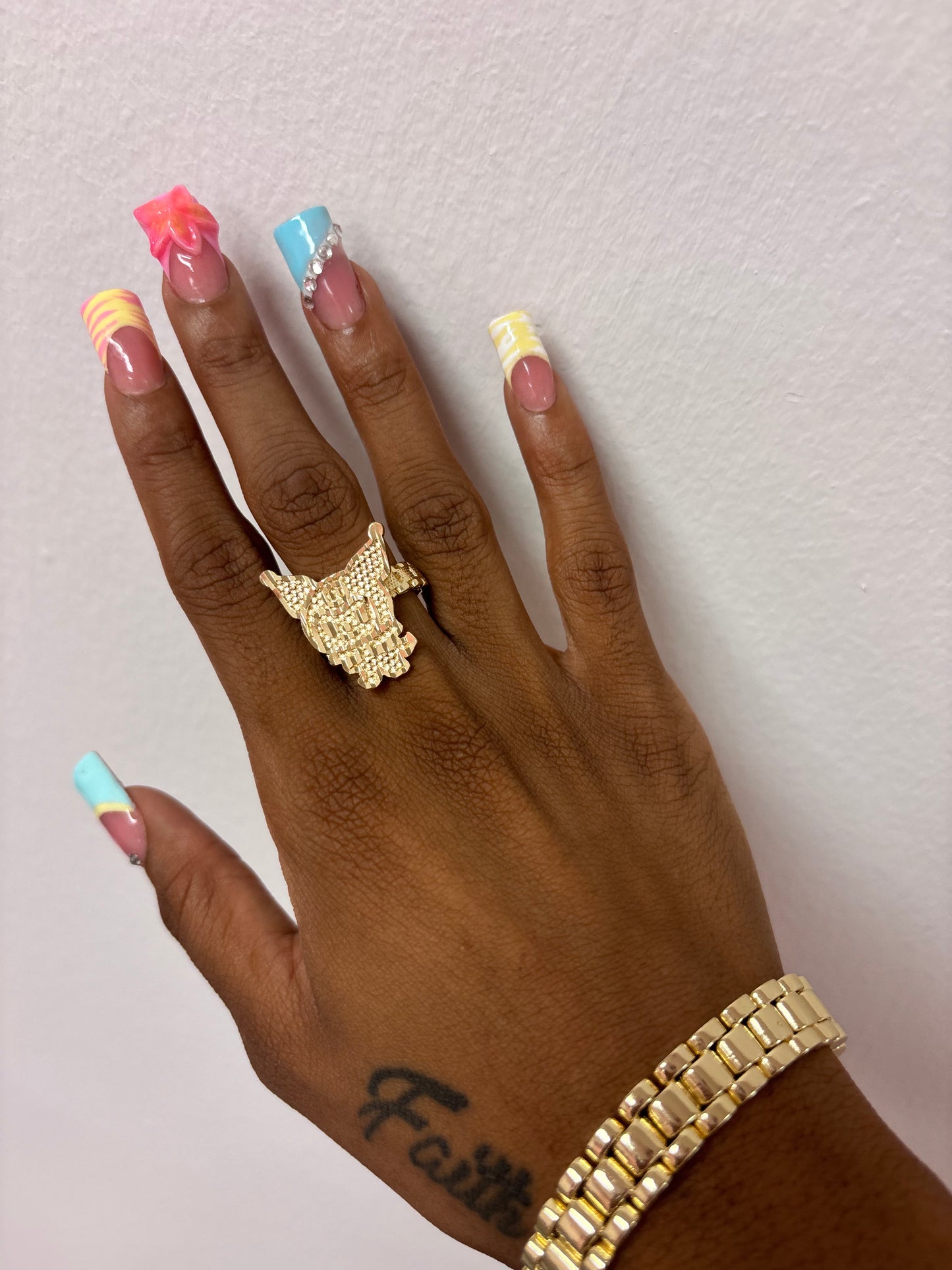 18k gold plated ring