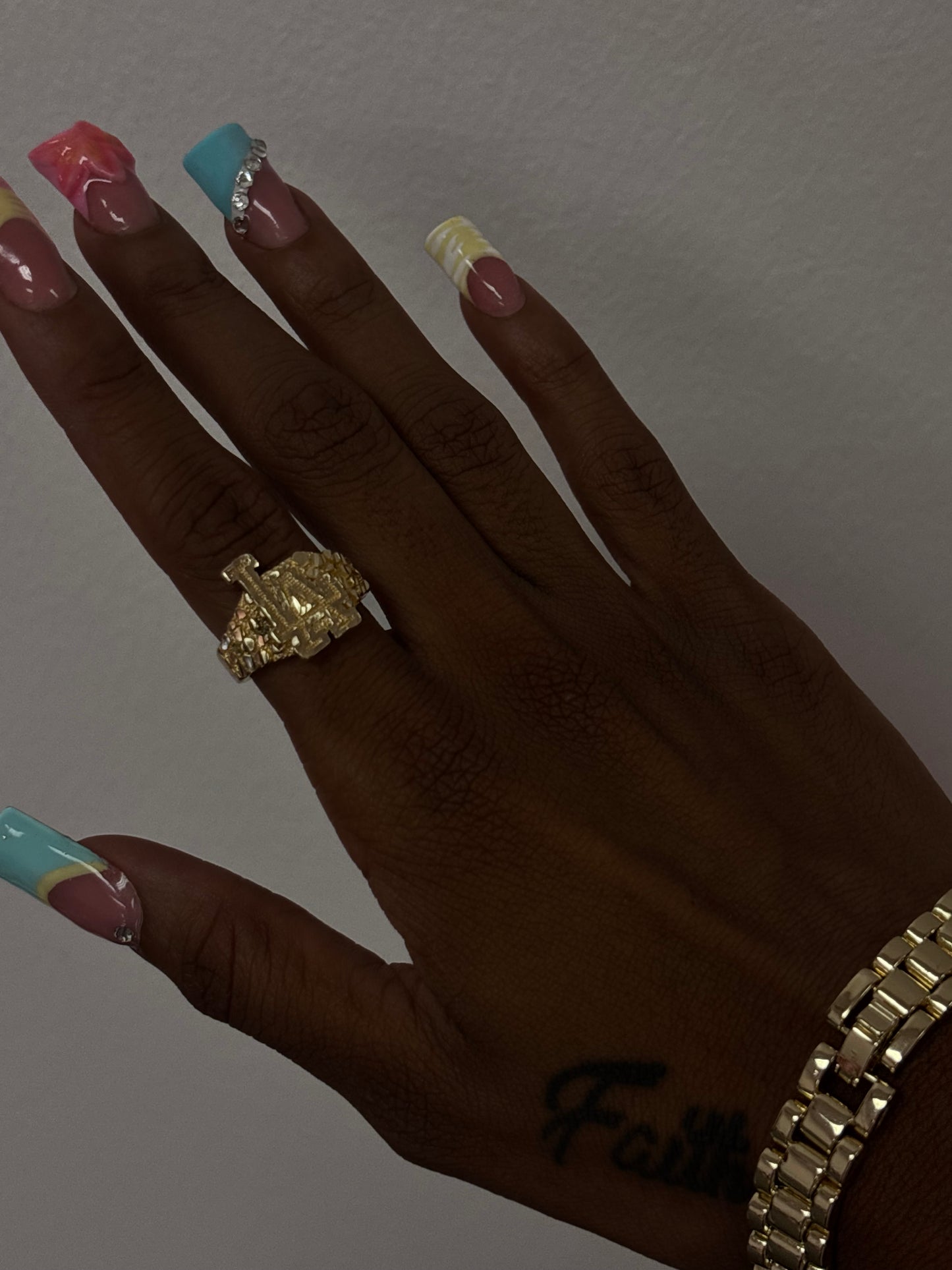 14k gold plated LA ring
