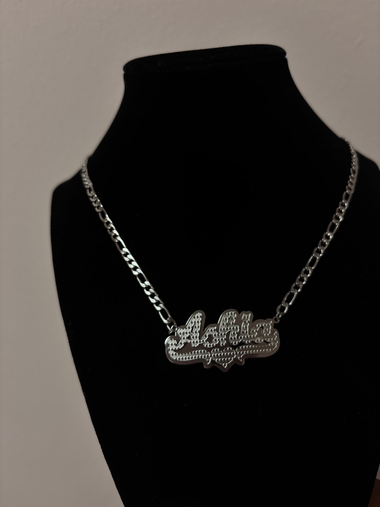18k gold plated 3D Custom name necklace