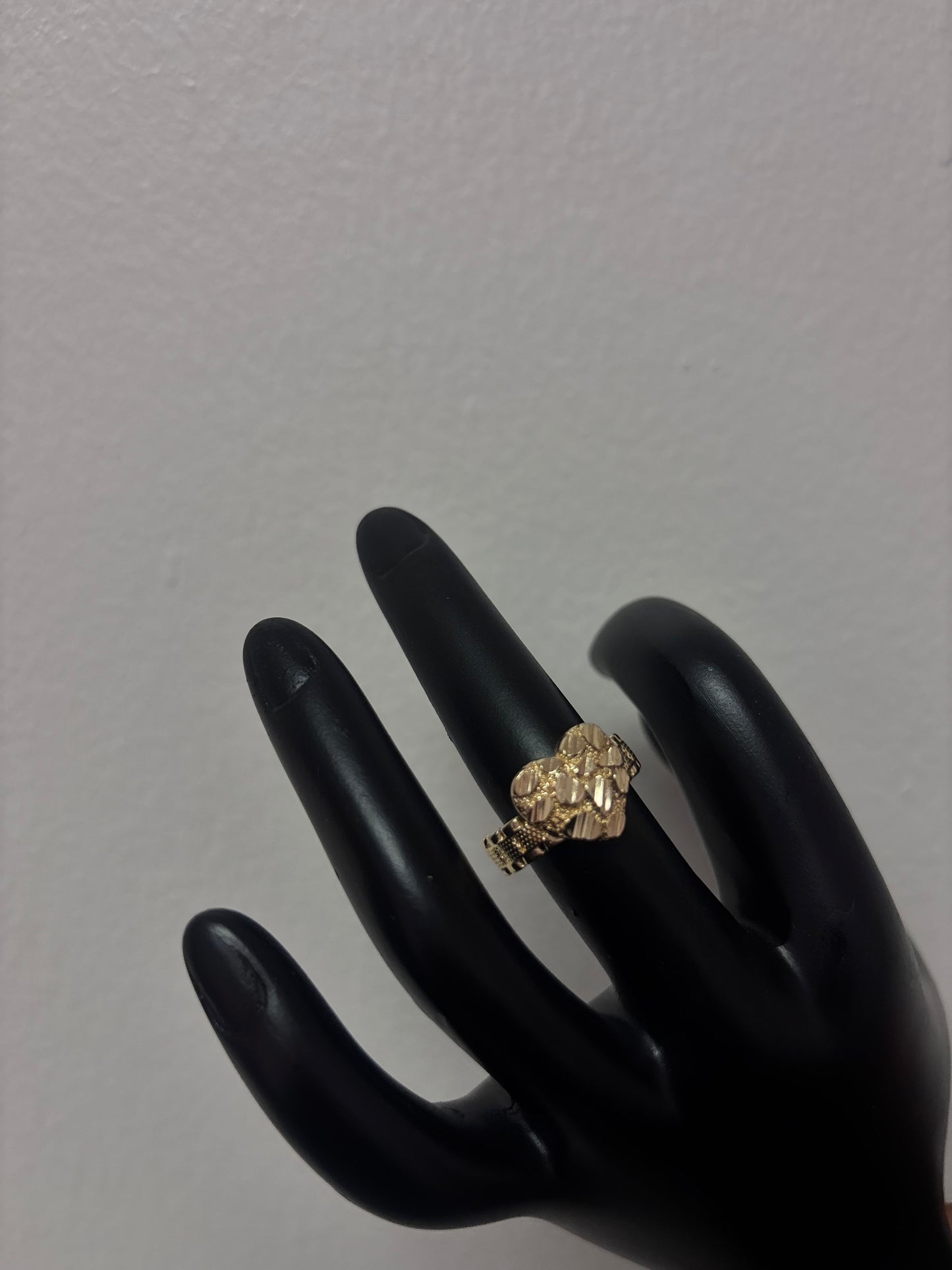 18k gold plated heart nugg ring