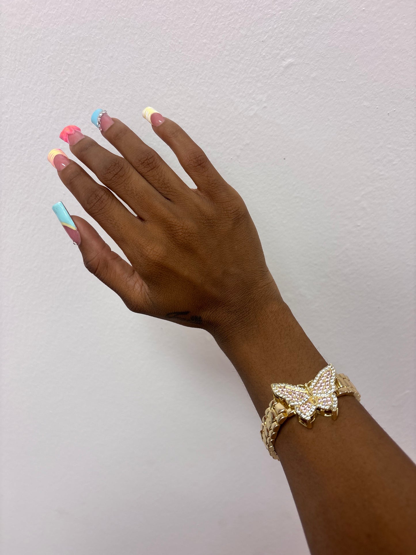 18k gold plated butterfly bracelet