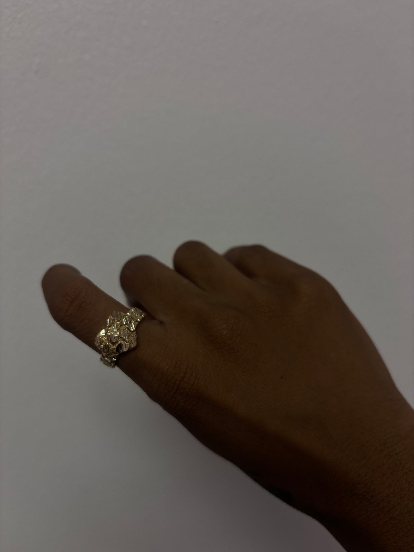 18k gold plated heart nugg ring