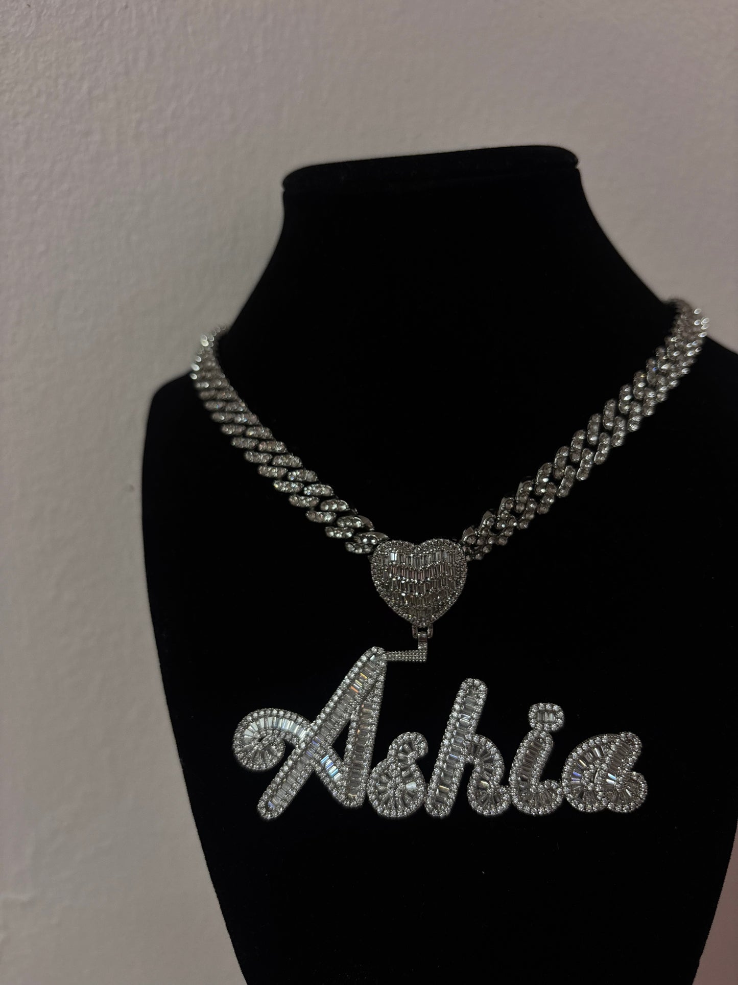 Custom Name Pendant with Infinity Cuban Chain Necklace Personalized Jewelry