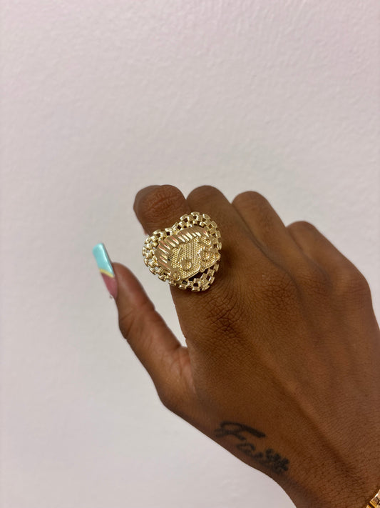 14k Betty boop heart ring